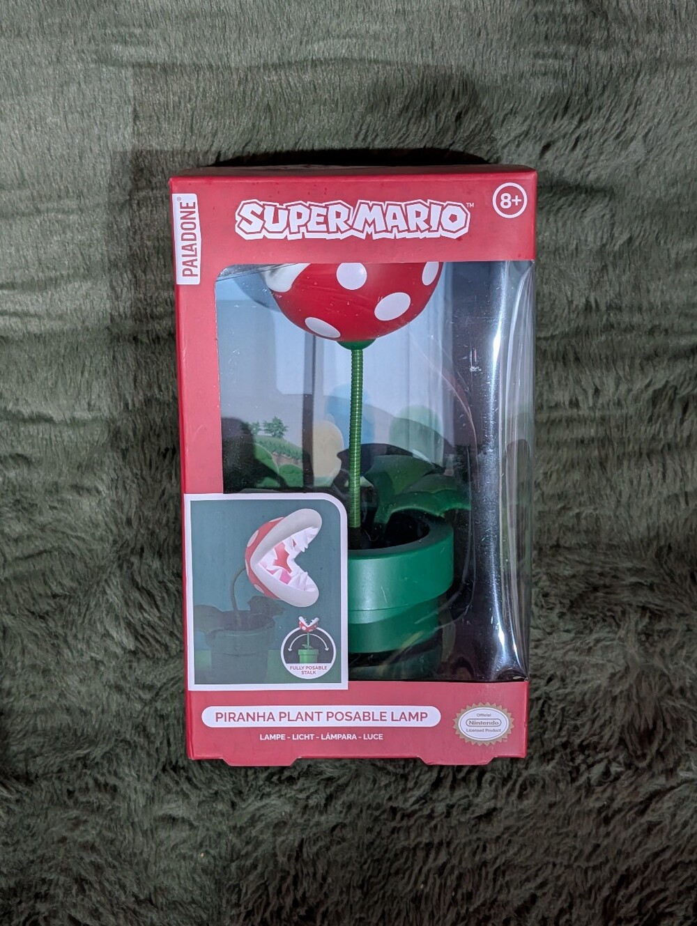 Paladone Nintendo Super Mario 8.5" Piranha Plant Posable Light Lamp Nightlight